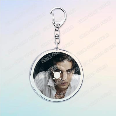 Porte-clés populaire du chanteur de groupe David Damiano pour Accessoires CD Musical Eurovision Victoria De Angelis Porte-clés Bijoux Cadeaux pour Fans black