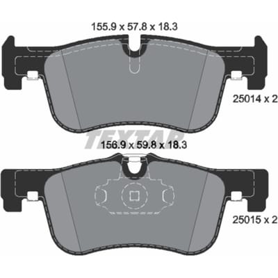 Remblokset TEXTAR 2501401, voor