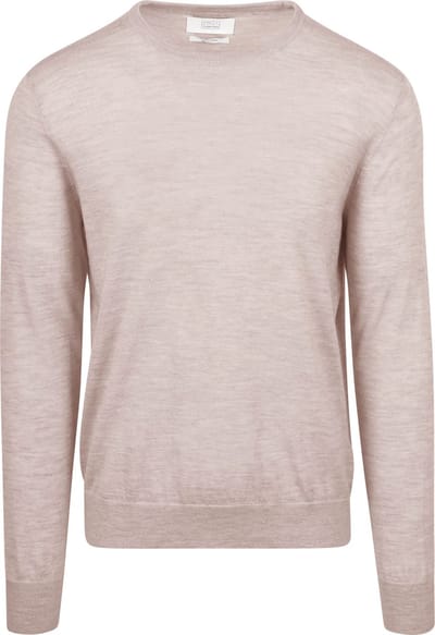 King Essentials The John Pullover Merino Greige - Maat S - Heren - Pullovers