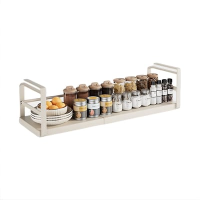 Hangende Kastplank Organizer - Uitbreidbare Metalen Opbergmand - Voor Keukenkast, Voorraadkast & Bureau - Ruimtebesparend