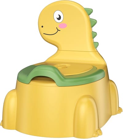 Zindelijkheidstraining Potje voor Peuters met Rugleuning en Deksel - Dinosaurus Ontwerp voor Jongens en Meisjes