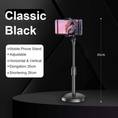 Universele Mobiele Telefoon Standaard Uittrekbare Houder Stabiele Hoge Kwaliteit Ondersteuning voor iPhone/Xiaomi/Huawei Verstelbare Telefoonhouders zwart