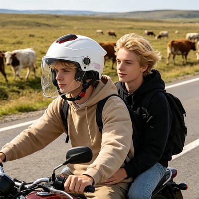 Motorhelm Zomer - Veiligheidshelm - Veilige Ritten - Dubbele Lens - Unisex - Wit