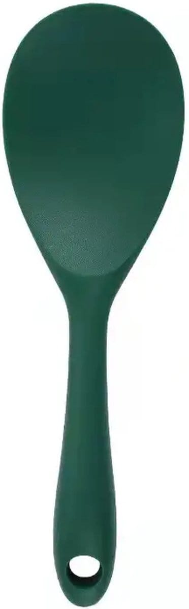 Doodadeals® Siliconen Rijstlepel - Rijst Opscheplepel - Rijstlepel Kunststof - Donkergroen - 1 stuk