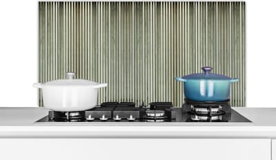Spatscherm keuken 100x50 cm - Kookplaat achterwand Retro - Industrieel - Golfplaat - Patronen - Muurbeschermer - Spatwand fornuis - Hoogwaardig aluminium