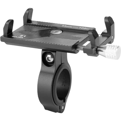 GUB Racefiets Aluminiumlegering Stuur Universele Mini Telefoonhouder Bevestiging Ondersteuning (Titanium) zwart