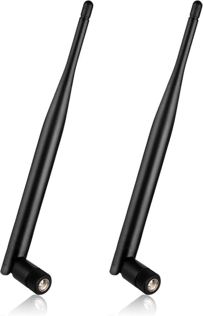 WLAN Antenne - WiFi Antenne - Draadloze Verbinding Verbeteren - Dual Band 2.4GHz 5.8GHz - 6dBi - Zwart
