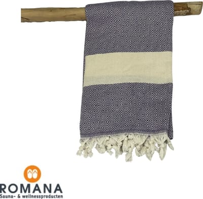 Romana Products - Diamond - Hamamdoek - Baddoek - Strandlaken - Saunalaken - 100cm x 180cm - Paars