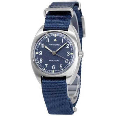 Hamilton Khaki Aviation Pilot Pioneer mechanische blauwe wijzerplaat H76419941 100M herenhorloge blauw
