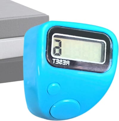 Vingerteller Clicker - Digitale Teller - Activiteiten Tellen - Stille Mechanische Klik - 5-digitaal display - Zee blauw
