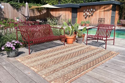 Jute look platgeweven buitenkleed 300cmx240cm