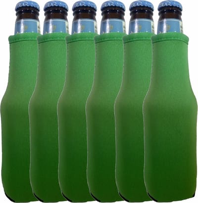 6 st. bierfleshouder- flessen koel houder | bierfleshoes | Groen - Specialties by Eizook