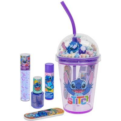 Stitch drinkbeker met make-up set