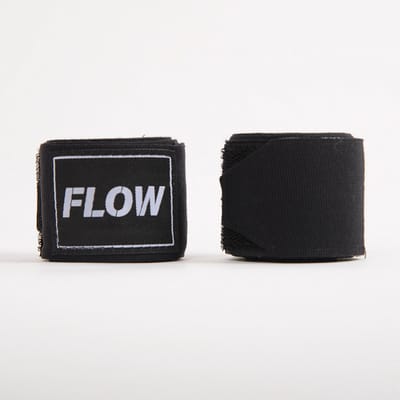 Flow Fightgear - Bandages voor boksen - 450 cm - Stretch Katoen - Zwart
