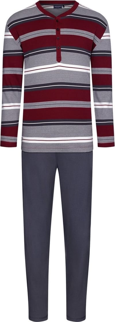 Pastunette for men heren pyjama met lange mouwen en knoopjes