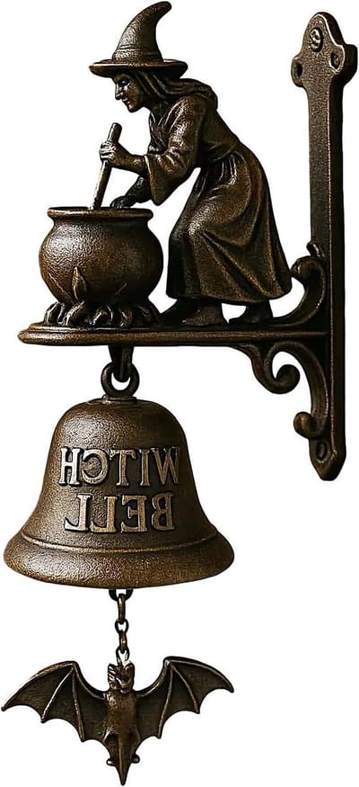 Winkelbel Deur - Heksen Teckel - Bezoekers Melder - Handmatige Ring - 20 cm - Heks