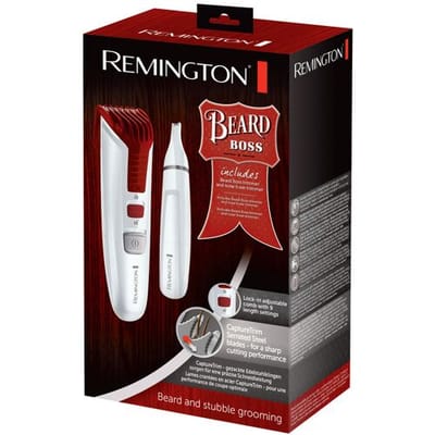 Remington Baardtrimmer met neus- en oorhaartrimmer, 11 lengtes (0,4-18 mm)