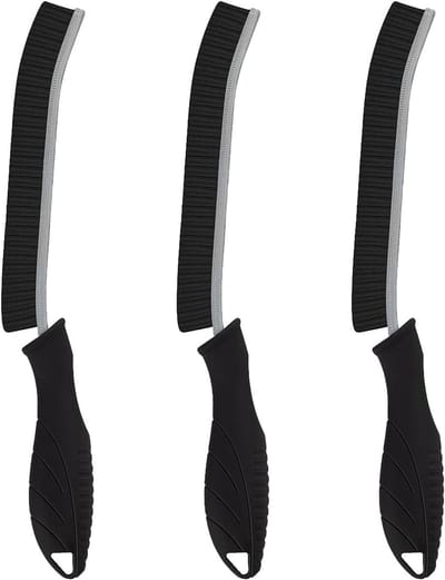 Hoekreinigingsborstel - Voegenborstel - Spleten Schoonmaken - Gebogen Borstelkop - 23 cm Lengte - Zwart
