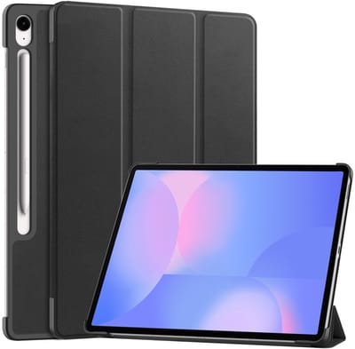 Coverup Tablethoes geschikt voor Samsung Galaxy Tab S10 FE Plus Hoesje - Tri-Fold Book Case met Wake/Sleep - Zwart