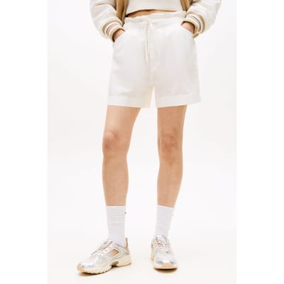 Tommy Hilfiger Tjw Essential Linen Shorts Ecru Größe: XS | Kurze Sporthosen Outlet | Damen | Weiß