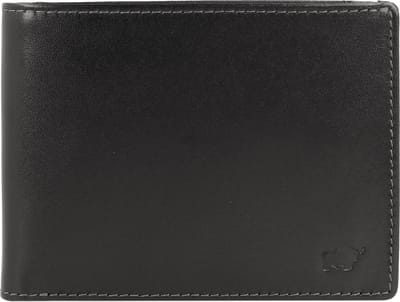 Braun Büffel Leren Portemonnee Arezzo Coin Wallet with Flap Black Zwart