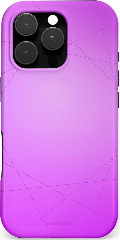 Casetastic hoesje geschikt voor Apple iPhone 16 Pro - MagSafe - Dubbellaagse bescherming - Emily in het paars - Fashion Case - Lavendel Fuchsia