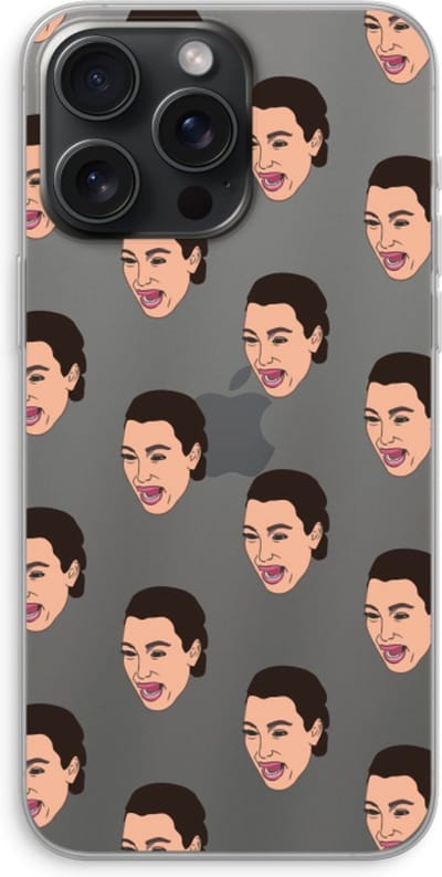 Case Company® - Hoesje geschikt voor iPhone 15 Pro Max hoesje - Ugly Cry Call - Soft Cover Telefoonhoesje - Bescherming aan alle Kanten en Schermrand
