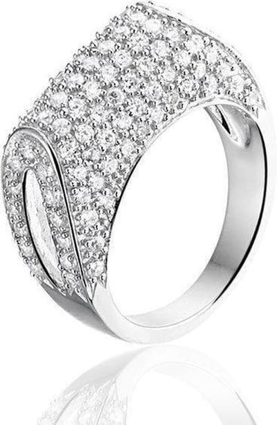 Montebello Ring Tasja - 925 Zilver Gerhodineerd - Maat 58-18.5mm