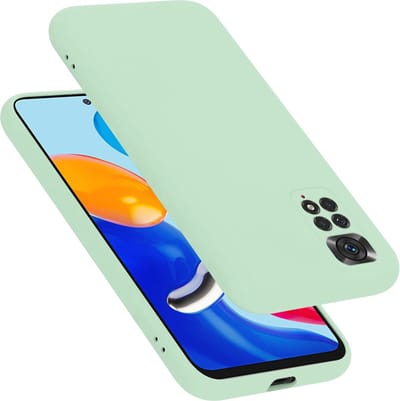 Cadorabo Hoesje geschikt voor Xiaomi RedMi NOTE 11 4G / 11S 4G in LIQUID LICHT GROEN - Beschermhoes gemaakt van flexibel TPU silicone Case Cover