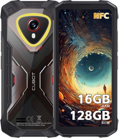 CUBOT Kingkong mini 4 Robuuste Smartphone - 16GB RAM - 128GB ROM - 4700mAh - 4.7 inch - IP68/IP69K - Android 15 - NFC - GPS - Zwart