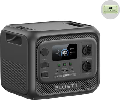 BLUETTI Elite 300 - 3014,4 Wh - 2400 W - Draagbare energieopslag - met elite 10 - 128Wh - Mobiele zonne-energie - Geschikt voor thuis, kamperen en als noodstroomvoorziening voor campers - 5 jaar garantie