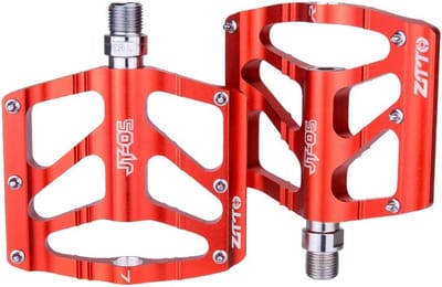 Fiets pedalen - Platte pedalen - Sportief fietsen - Anti-slip nagels - 983 x 877 cm - Rood