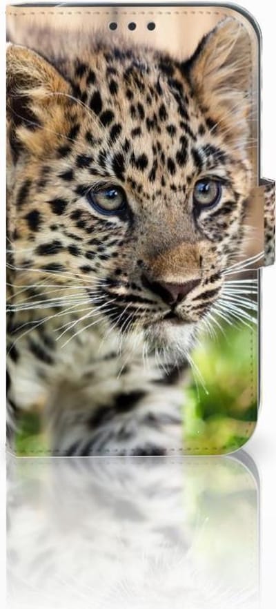 Samsung Galaxy Xcover 4 | Xcover 4s Telefoonhoesje met Pasjes Baby Luipaard
