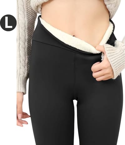 Nivard Winter Panty - Warme panty - Fleece Panty - Thermo Panty - Legging - Stretch - Dames Kleding - Grijs - Maat L