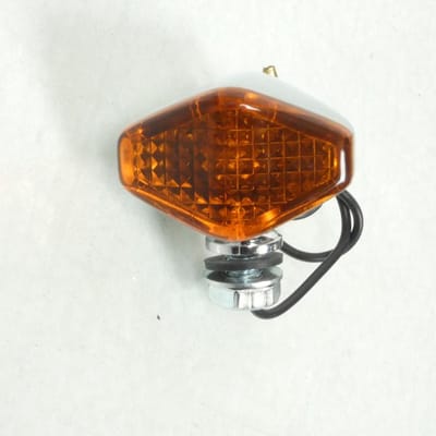 Clignotant universel diamant chromé pour deux roues moto scooter Orange Neuf