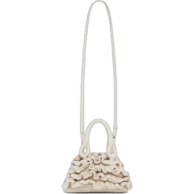 Schoudertas voor vrouwen Desigual Crochet Waves Mini Ecru