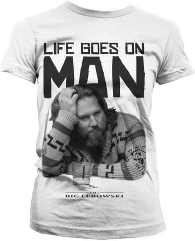 The Big Lebowski Dames Tshirt -S- Life Goes On Man Wit