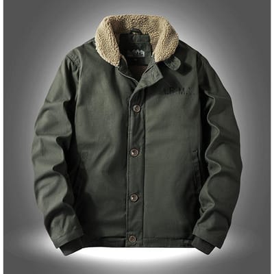 Winter Trendy Katoenen Jas voor Heren, Fluweel en Verdikte Katoenen Jas, Warme Lamsvacht Jas, Revers Enkelknops Werkkleding Katoenen Jas XL gray