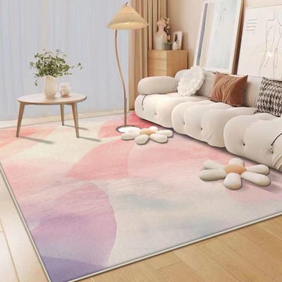 Noordse Luxe Roze Tapijten Woonkamer Decoratie Huis Eenvoudig Tapijt Modern Meisjesslaapkamer Zachte Vloermat Kamer Bedzijde Grote Kleden 60*90cm