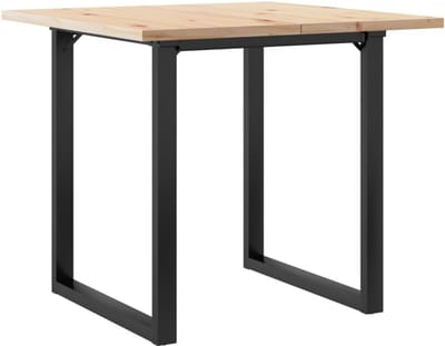 Ronde Eettafel 90x90 cm Massief Grenenhout en Staal