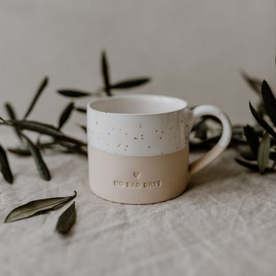 Mok No Bady Days - Tas - Aardewerk - Handgemaakt - Servies - Decoratie - Geschenk - Cadeau - Koffie - Thee - Origineel Cadeau - Uniek - Vrienden