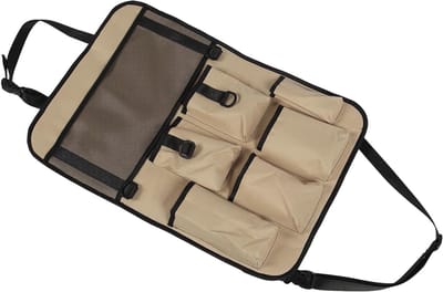 Autostoel Organizer - Opbergvakken - Auto Interieur - Meerdere Compartimenten - 42 x 30 x 4 cm - Khaki