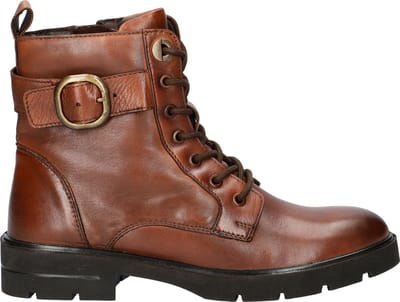 Nelson dames veterboot - Cognac - Maat 39