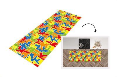 Keukenloper - Loper keuken - Puzzel - Patronen - Abstract - 150x50 cm - Keukenloper vinyl
