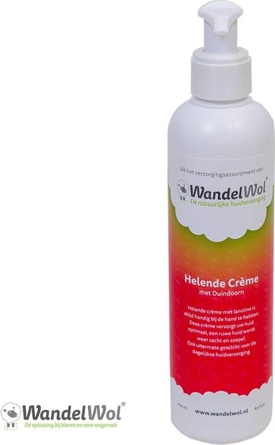 WandelWol - Helende Crème - 250ml - Voordeel Pompfles - met Duindoorn extract