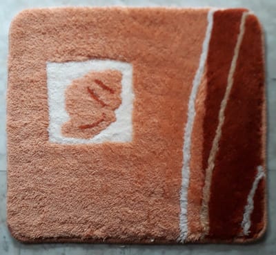 Anti-slip Badkamermat - Bidetmat - Hoogwaardig - Wasbaar - 55cm x 50cm - Oranje