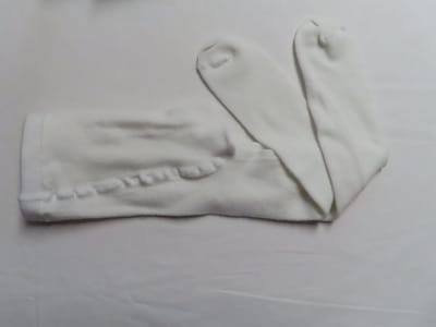 Maillot - Kousenbroek - Collant - Meisje - Effen wit - 18 / 24 maand