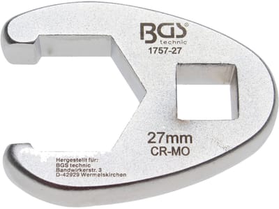 BGS Kraaienpoot Ringsleutel Aandrijving Binnenvierkant 12,5 mm (1/2") SW 27 mm - 1757-27