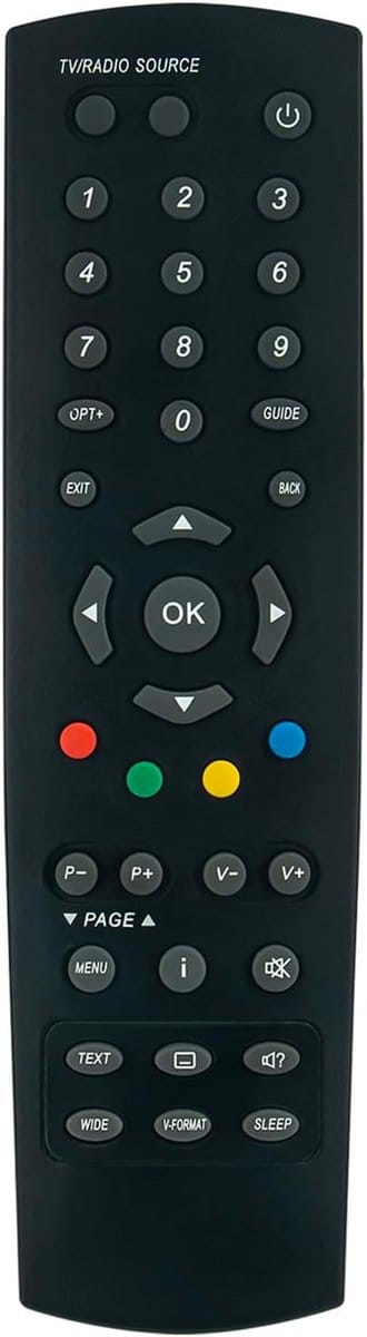 VINABTY RM-106 Vervangende afstandsbediening Compatibel met HUMAX Set Top Box 03202-00007 CXHD-5000C HD-FOX HDCI-5000 RM106