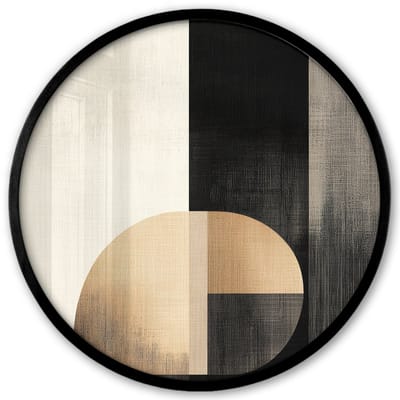 Poster in lijst Rond - Fotolijst 40x40 cm - Posters - Vormen - Modern - Zwart - Ronde posterlijst zwart - Decoratie - Wanddecoratie woonkamer - Muurdecoratie slaapkamer